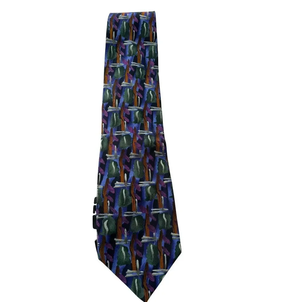 Jerry Garcia California Mission Collection 15 100% Silk Tie Abstract Multicolor
